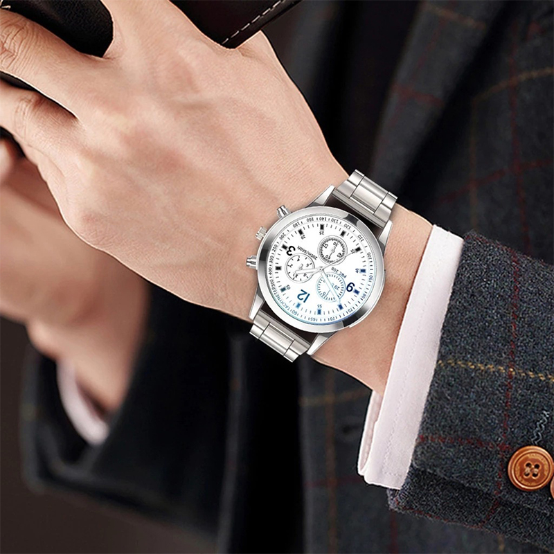 AliExpress Men's Steel Band Business Quartz Watch, view 3
