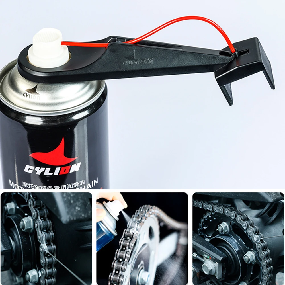 AliExpress 1/2PCS Motorcycle Chain Oiler Spray Lube Oiler Tool Mess-Free Chain Wax Chain Cleaner Attachment Chain Oil Applicator