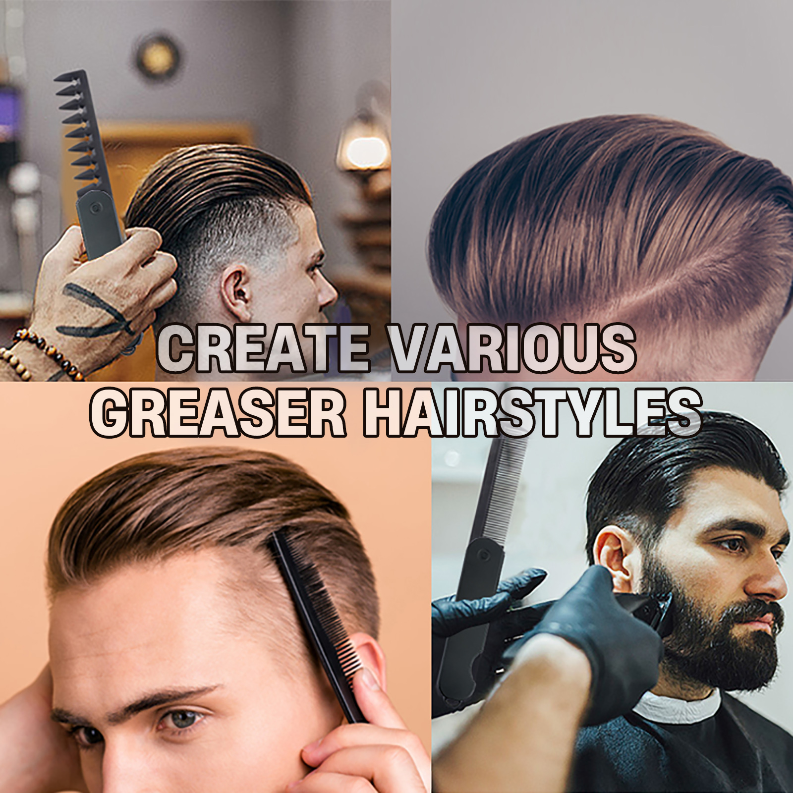AliExpress 1/2PCS New Pocket Folding Comb 2 IN 1 Plastic Beard Combing Wide Tooth Oil Head Comb Barber Hair Clipper Combs Hair Styling Tool, view 2