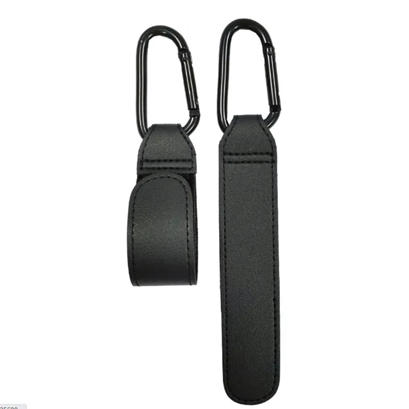 AliExpress 1/2pcs PU Leather Baby Stroller Hook for Pram Rotate 360 Degree Rotatable Cart Organizer Pram Hook Stroller Accessories, view 4
