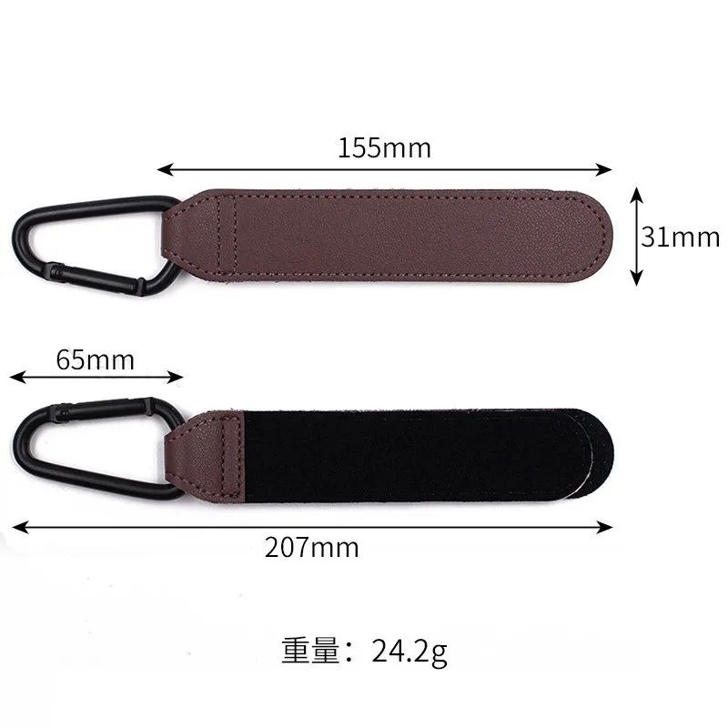 AliExpress 1/2pcs PU Leather Baby Stroller Hook for Pram Rotate 360 Degree Rotatable Cart Organizer Pram Hook Stroller Accessories, view 5