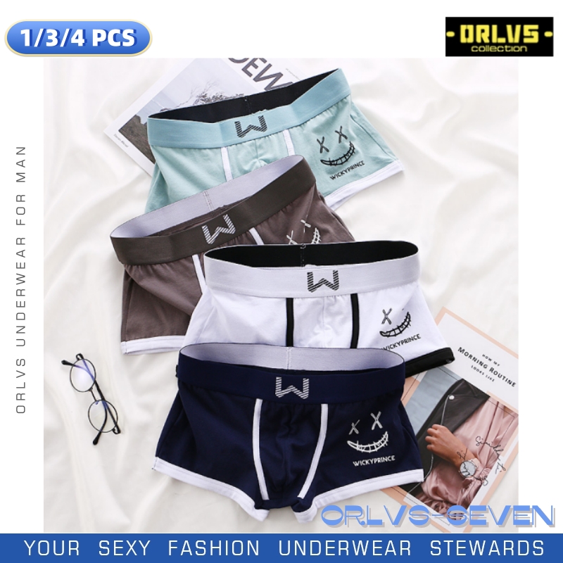 AliExpress 1/3/4 Pcs Mens Underwear Cotton Men Boxer Panties U-convex Man Breathable Underpants Sexy Comfort Male Boy Smiling Face Boxers