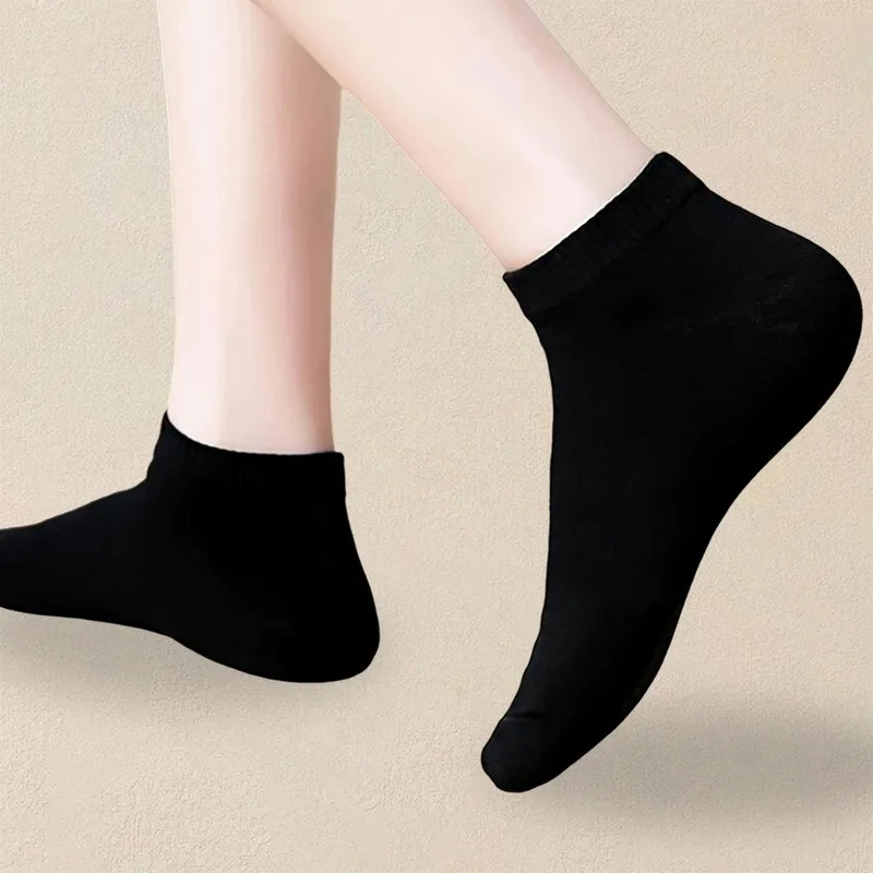 AliExpress 1/3/5/6pairs Men Women Socks Black White Grey Comfortable Breathable Ankle Socks Spring Summer 2024 Short Socks Low Cut Thin, view 3
