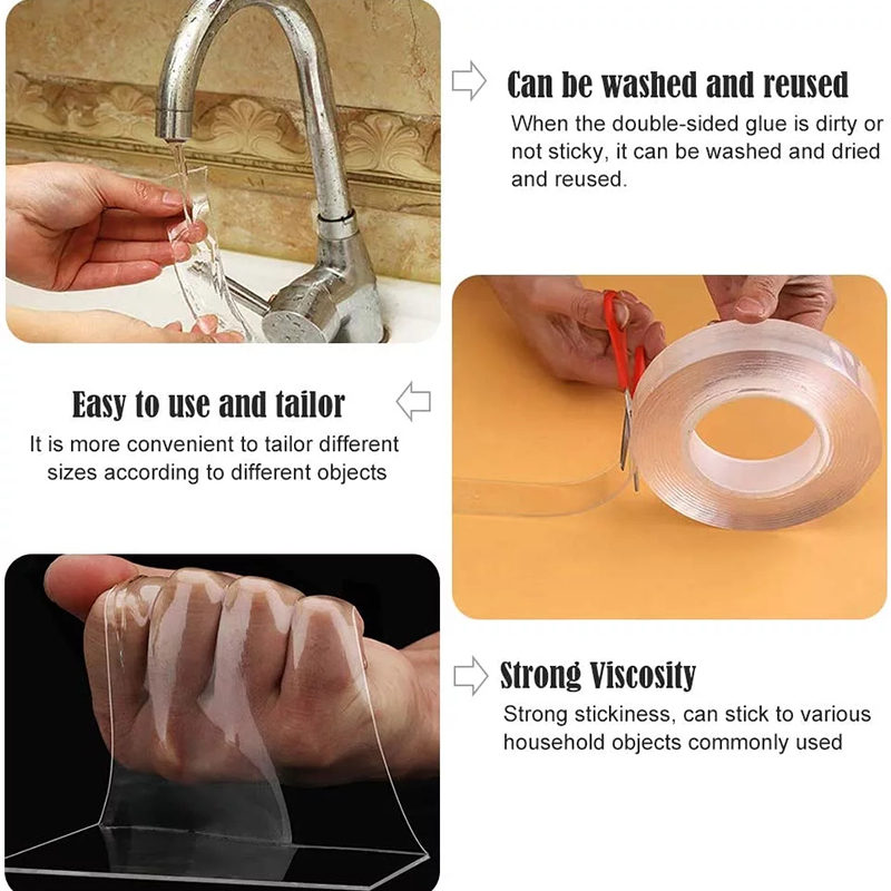 AliExpress Reusable Clear Acrylic Double-Sided Tape (1-5m), view 4