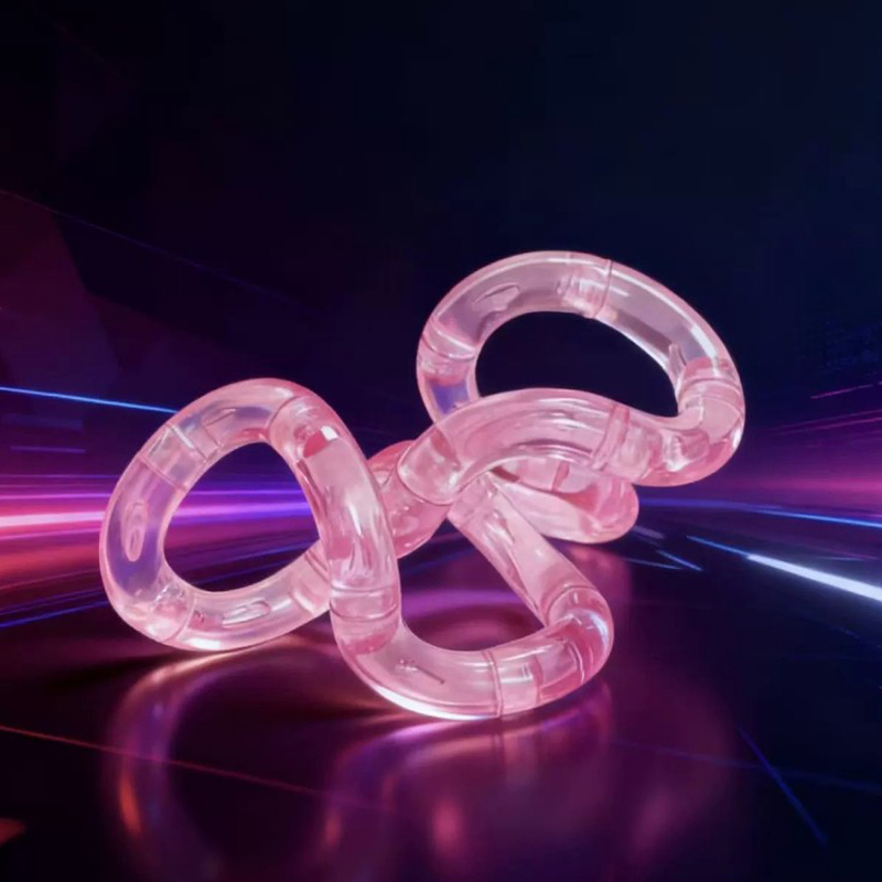 AliExpress 1/3/5pcs Deformable Rope Crystal Twist Rope Pressure Stress Relief Toys Rrainbow Color Deformation Rope Knot Anti Stress Toys, view 3