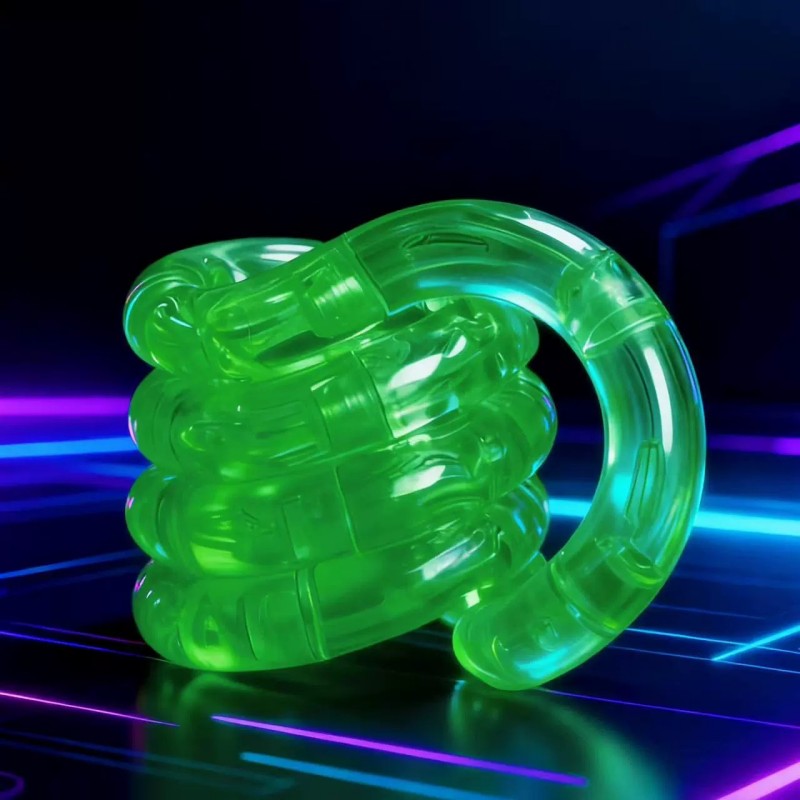 AliExpress 1/3/5pcs Deformable Rope Crystal Twist Rope Pressure Stress Relief Toys Rrainbow Color Deformation Rope Knot Anti Stress Toys, view 6