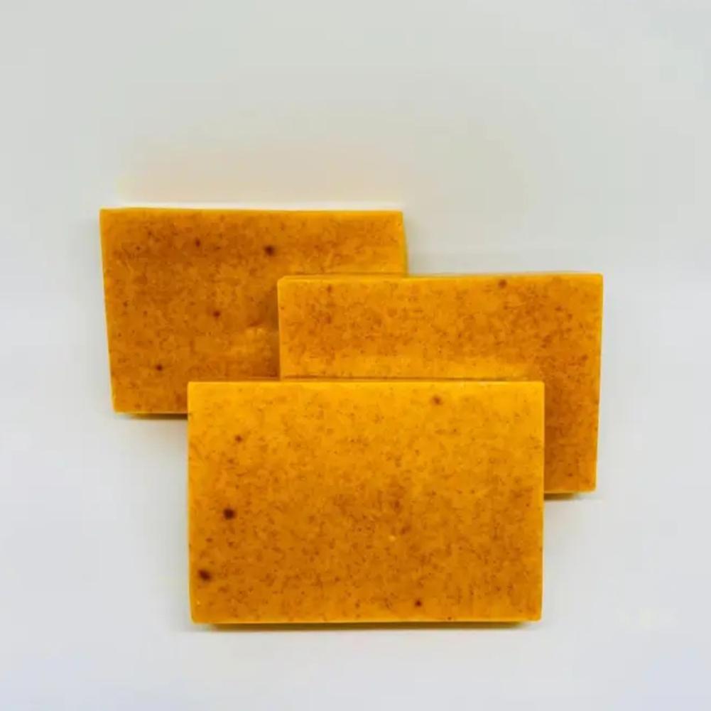 AliExpress 1/3/5Pcs Turmeric Kojic Acid Handmade Soap Scrub for Exfoliation, Moisturizing, Deep Cleansing, Spot Removal, Acne Removal, view 4