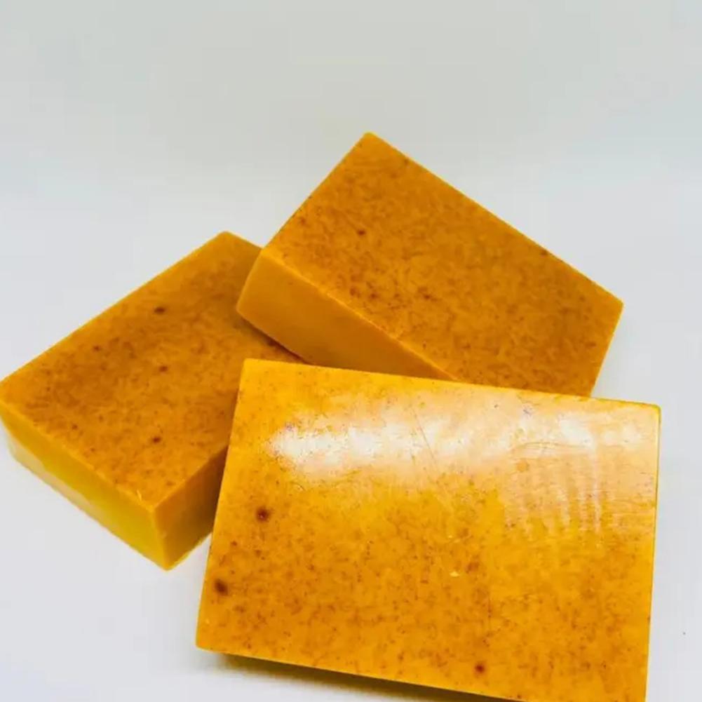 AliExpress 1/3/5Pcs Turmeric Kojic Acid Handmade Soap Scrub for Exfoliation, Moisturizing, Deep Cleansing, Spot Removal, Acne Removal, view 5