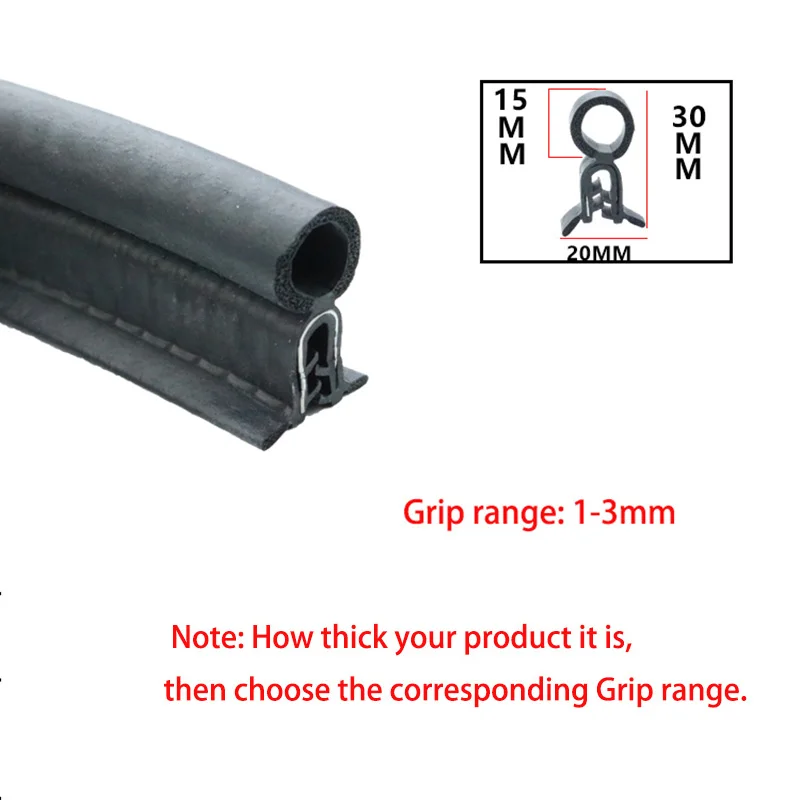 AliExpress U-Shaped Rubber Door Edge Seal Strip, view 3
