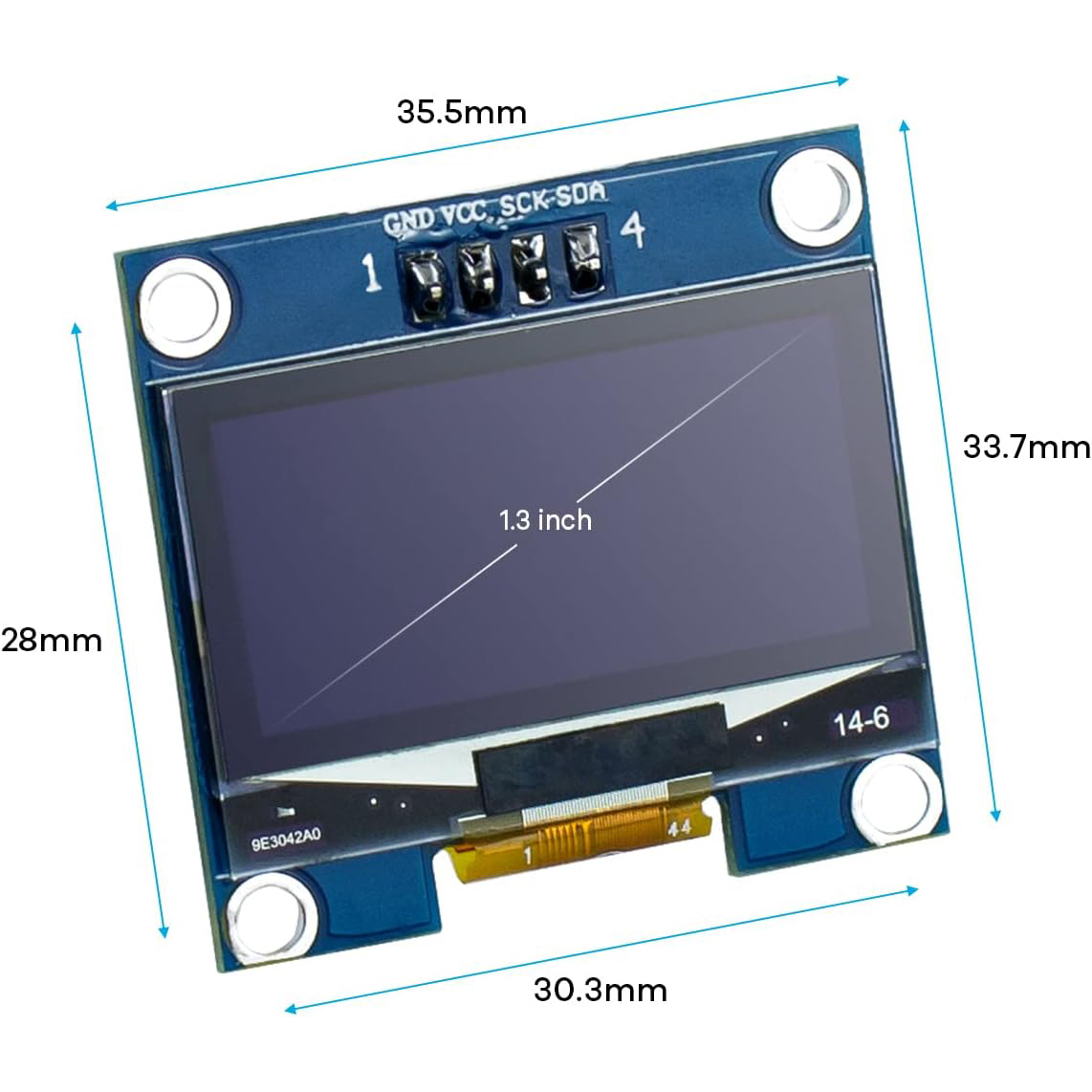 AliExpress 1.3-Inch 128x64 I2C OLED Display Module