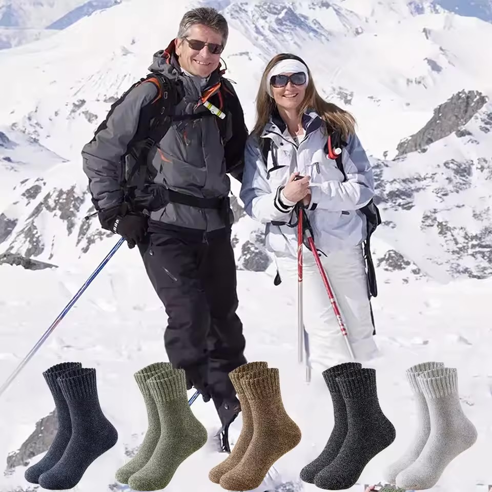 AliExpress 1/3 Pairs Autumn Winter Thick Towel Men's Socks Man's Outdoor Sports Long Socks Cold Resistant Frost Proof Snow Socks For  Gift, view 3