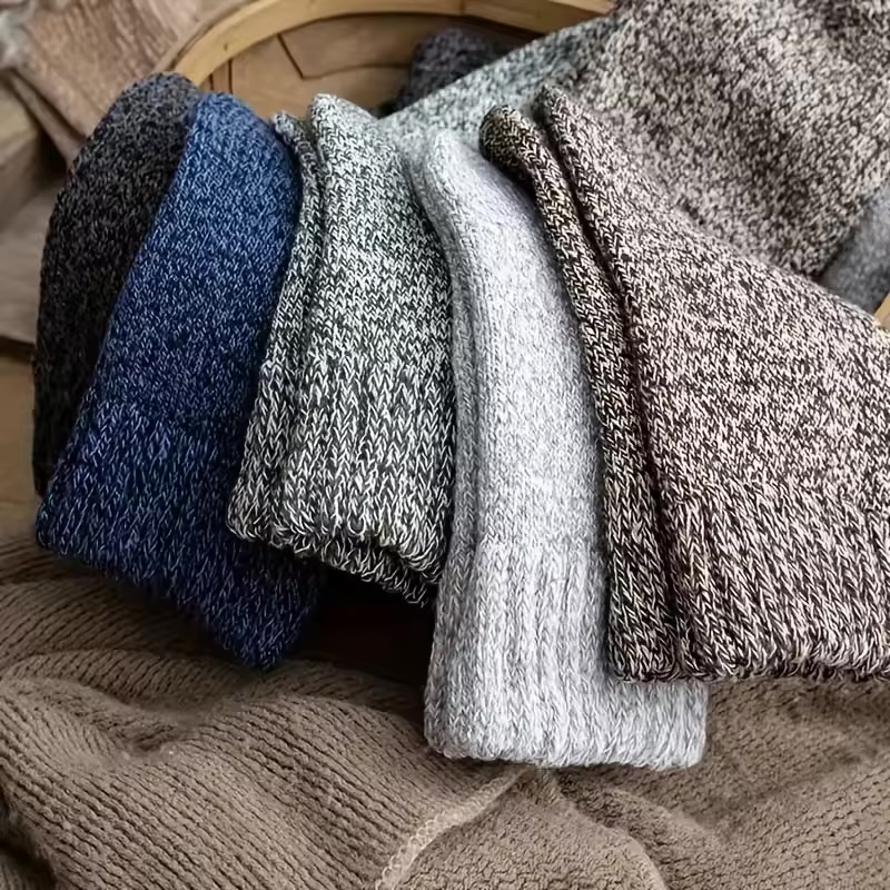 AliExpress 1/3 Pairs Autumn Winter Thick Towel Men's Socks Man's Outdoor Sports Long Socks Cold Resistant Frost Proof Snow Socks For  Gift, view 6