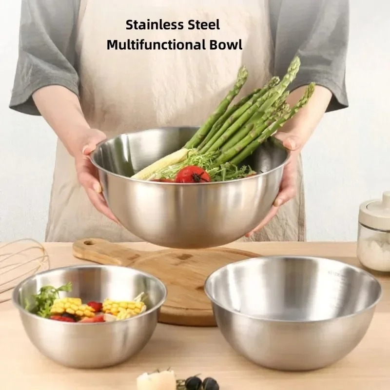 AliExpress Stainless Steel Mixing Bowl Set with Scale