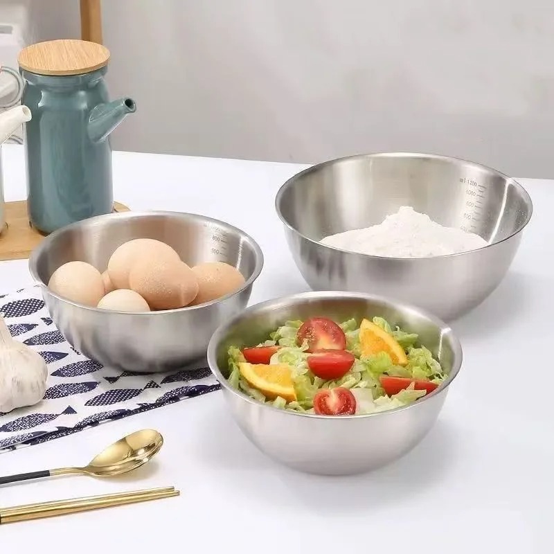 AliExpress Stainless Steel Mixing Bowl Set with Scale, view 4