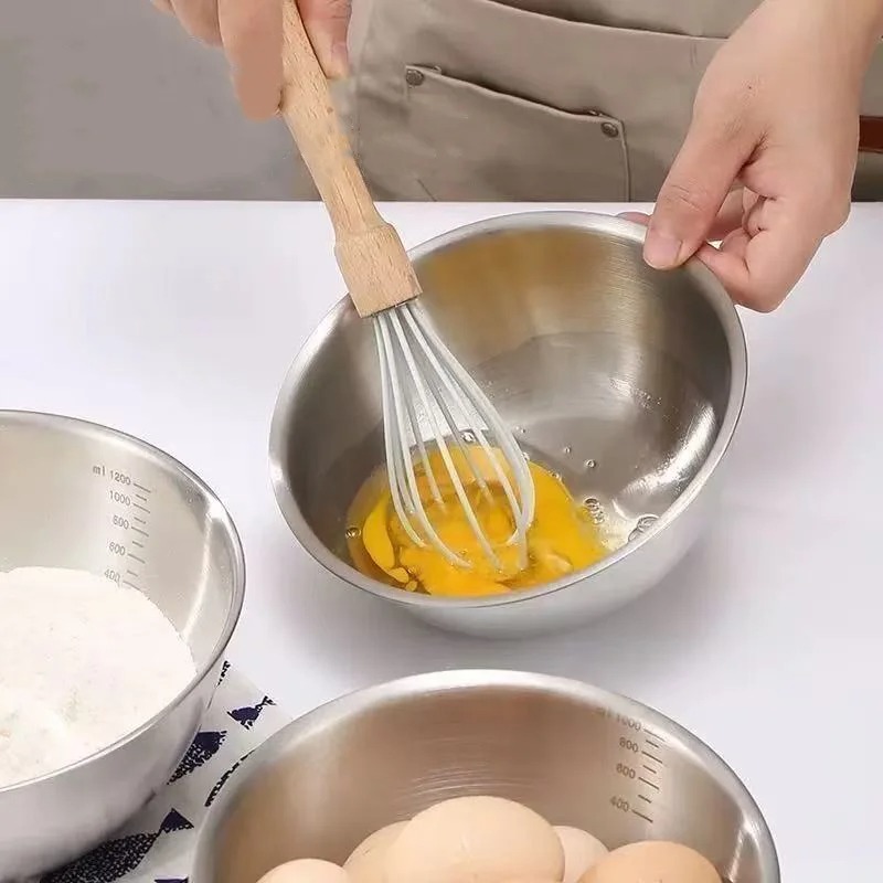 AliExpress Stainless Steel Mixing Bowl Set with Scale, view 5