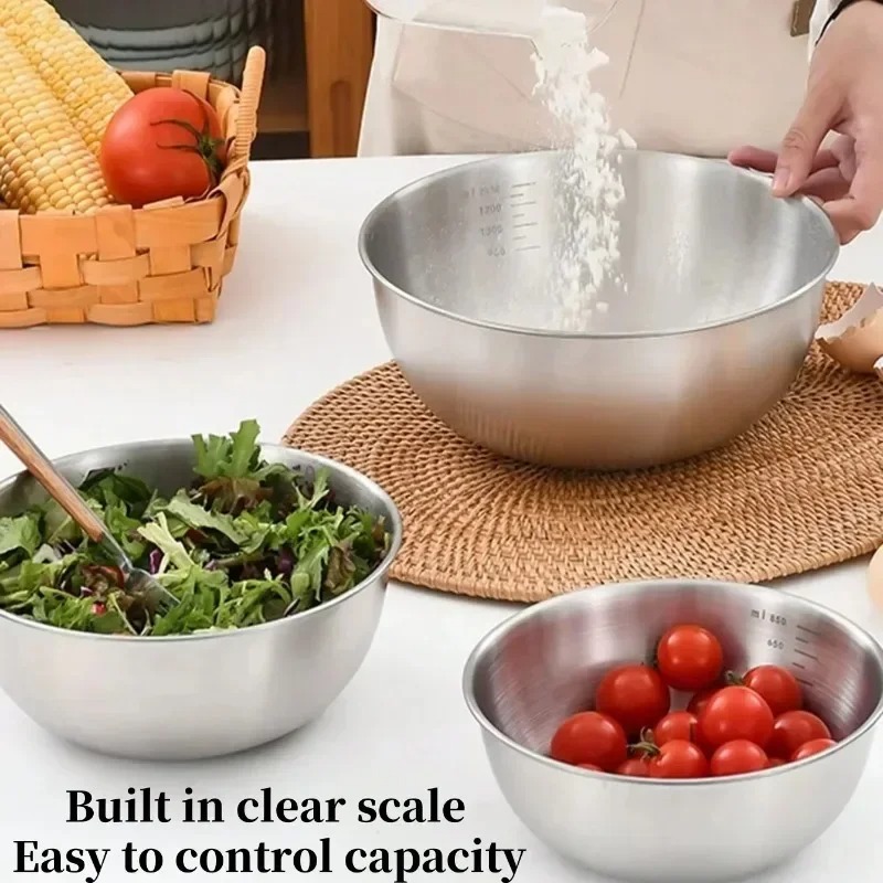 AliExpress Stainless Steel Mixing Bowl Set with Scale, view 6