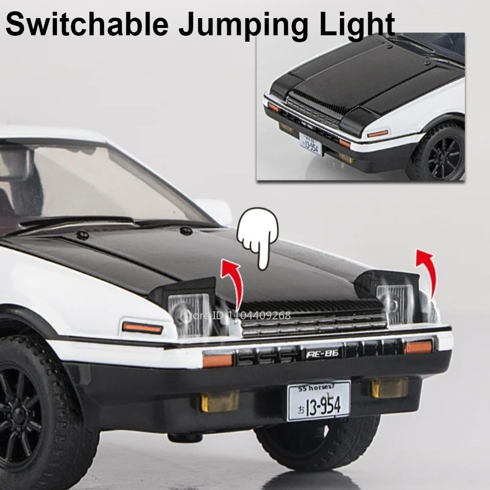 AliExpress 1:30 Scale Initial D AE86 Toy Car Model Alloy Body Rubber Tire Shock Absorption Pull Back Simulation Vehicles Boys Birthday Gift, view 5