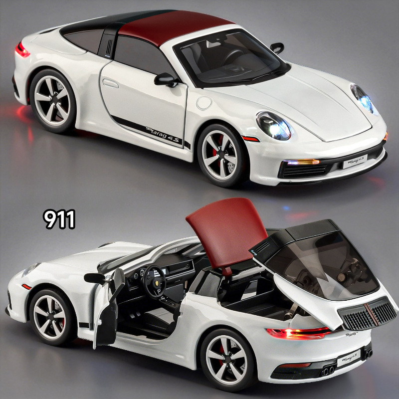 AliExpress 1:32 911 Targa 4S Sports Car Alloy Car Model Simulated Children's Toy Collection Ornaments for Boys Gifts
