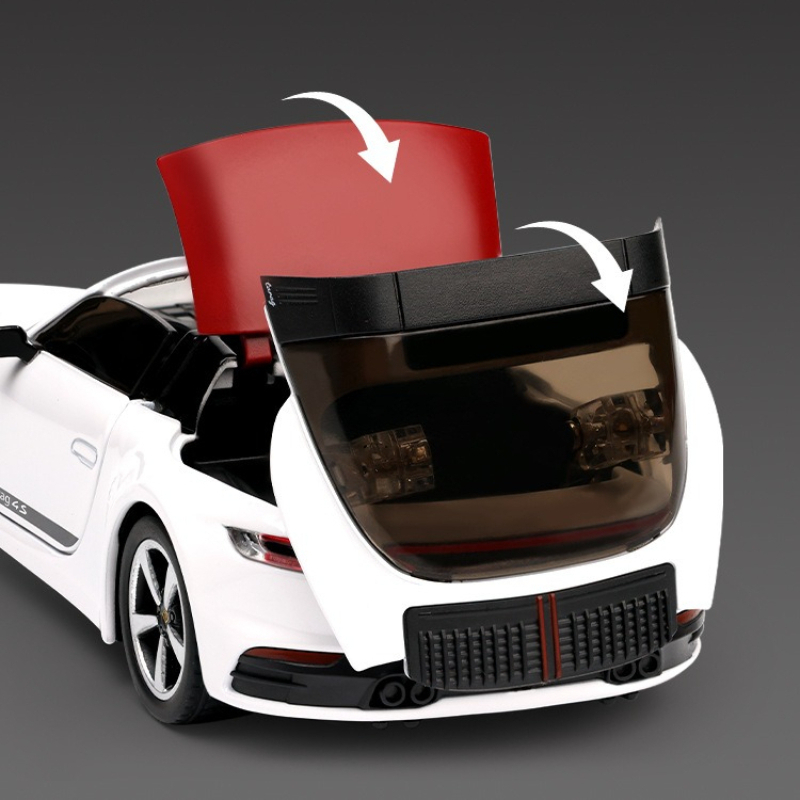 AliExpress 1:32 911 Targa 4S Sports Car Alloy Car Model Simulated Children's Toy Collection Ornaments for Boys Gifts, view 4