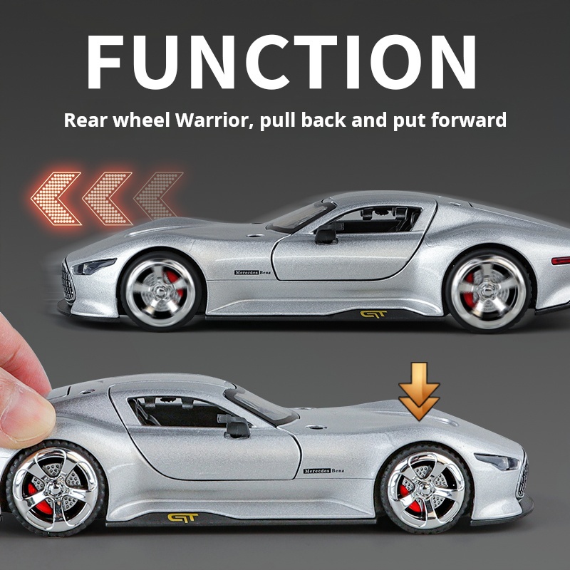 AliExpress 1:32 Visinn GT Alloy Supercar Diecast Metal Model Fast Furious Vehicle Sound Light Collection Kid Toy Gifts Interior Decoration, view 4