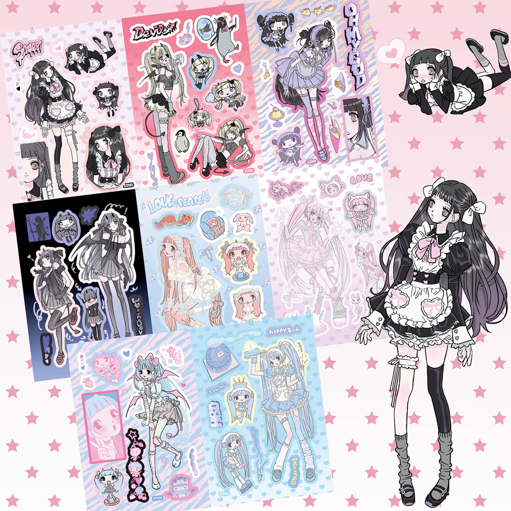 AliExpress 1/32PCS Korean New Domi Sticker Book Inner Pages Cute Girl Stickers Hand Account Notebook Diary Scrapbook DIY Decorative Sticker