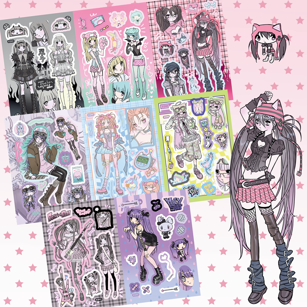 AliExpress 1/32PCS Korean New Domi Sticker Book Inner Pages Cute Girl Stickers Hand Account Notebook Diary Scrapbook DIY Decorative Sticker, view 4