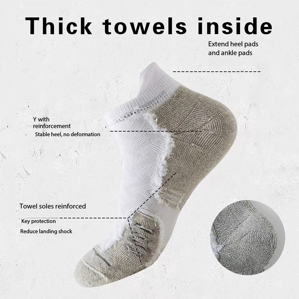 AliExpress Men's Thick Terry Quick-Dry Sports Ankle Socks, view 3
