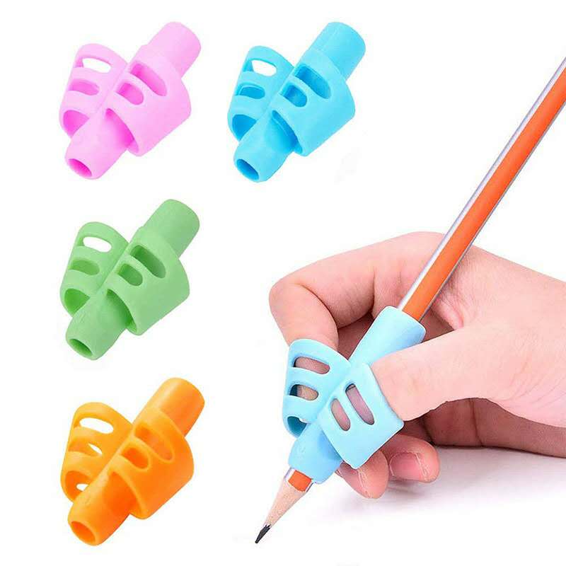 AliExpress 1/3pcs Children Writing Pencil Pan Holder Kids Learning Practise Silicone Pen Aid Grip Posture Correction Device for Students