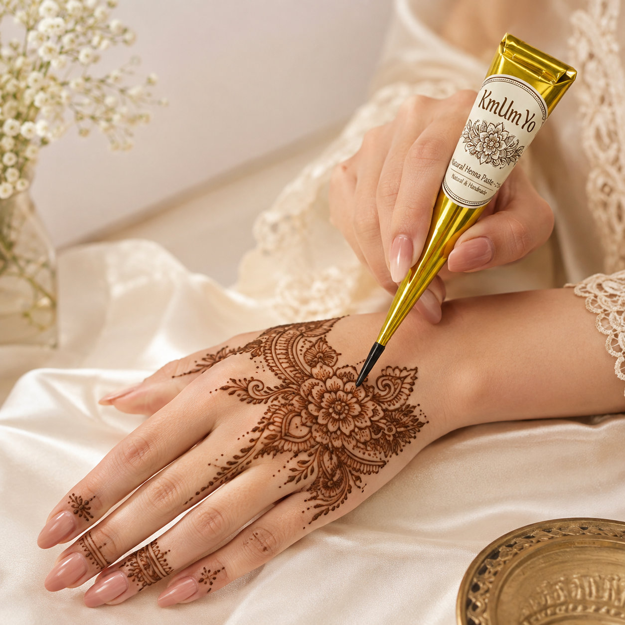 AliExpress 1/3pcs Henna Cone, Brown, Black, Red, Temporary Henna Tattoo, Semi-Permanent Henna Art,Mehendi Art, view 2
