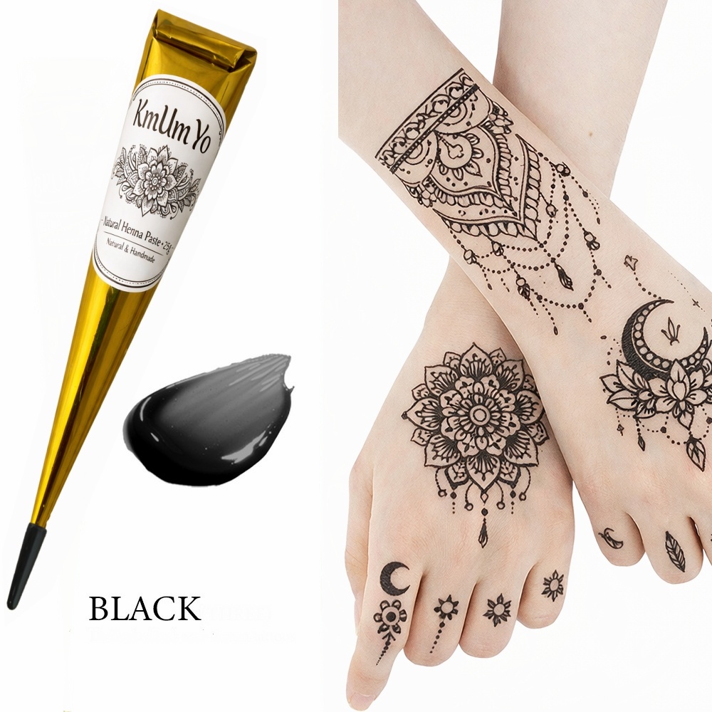 AliExpress 1/3pcs Henna Cone, Brown, Black, Red, Temporary Henna Tattoo, Semi-Permanent Henna Art,Mehendi Art, view 5