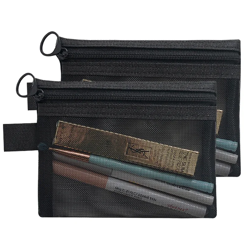 AliExpress Clear Mesh Travel Cosmetic Bags (Black), view 6