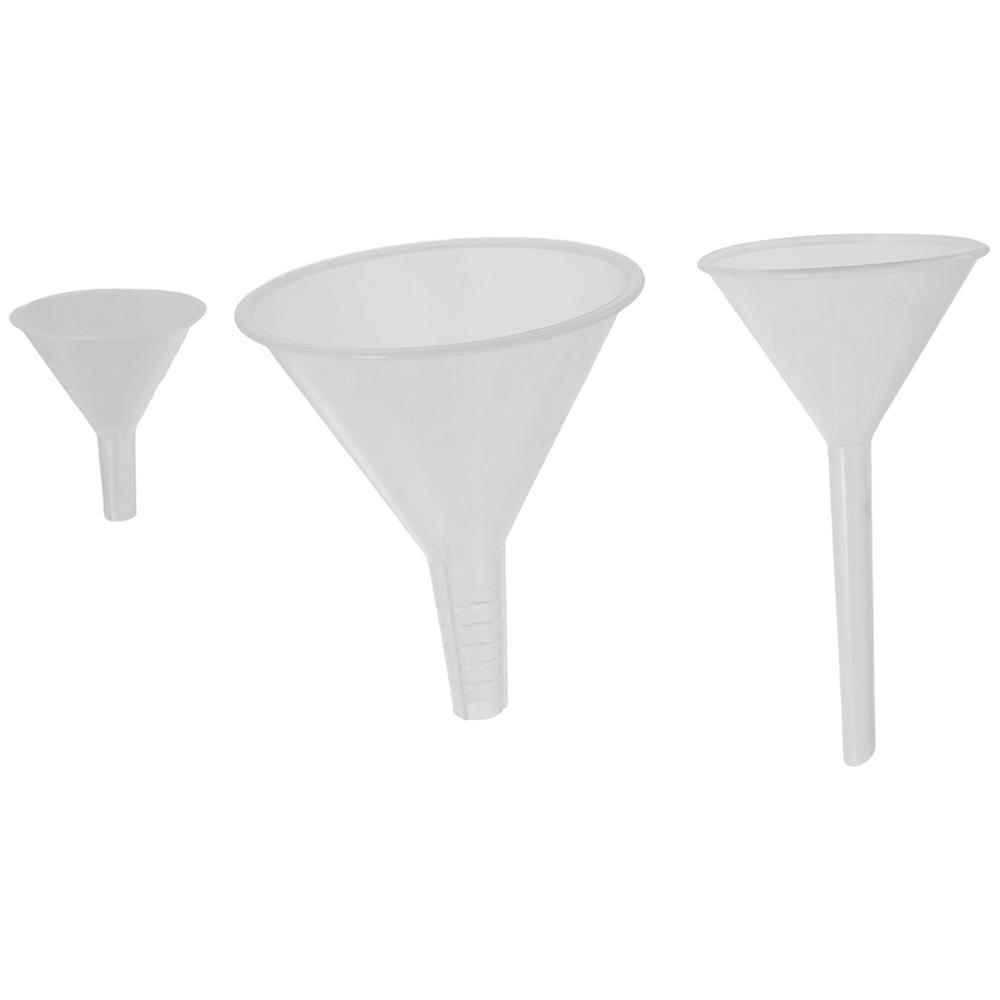 AliExpress 1/3Pcs Reusable Clear Plastic Funnel Set Lab PP Funnels Kitchen Funnel Lab Bottles Essential Oils, view 3