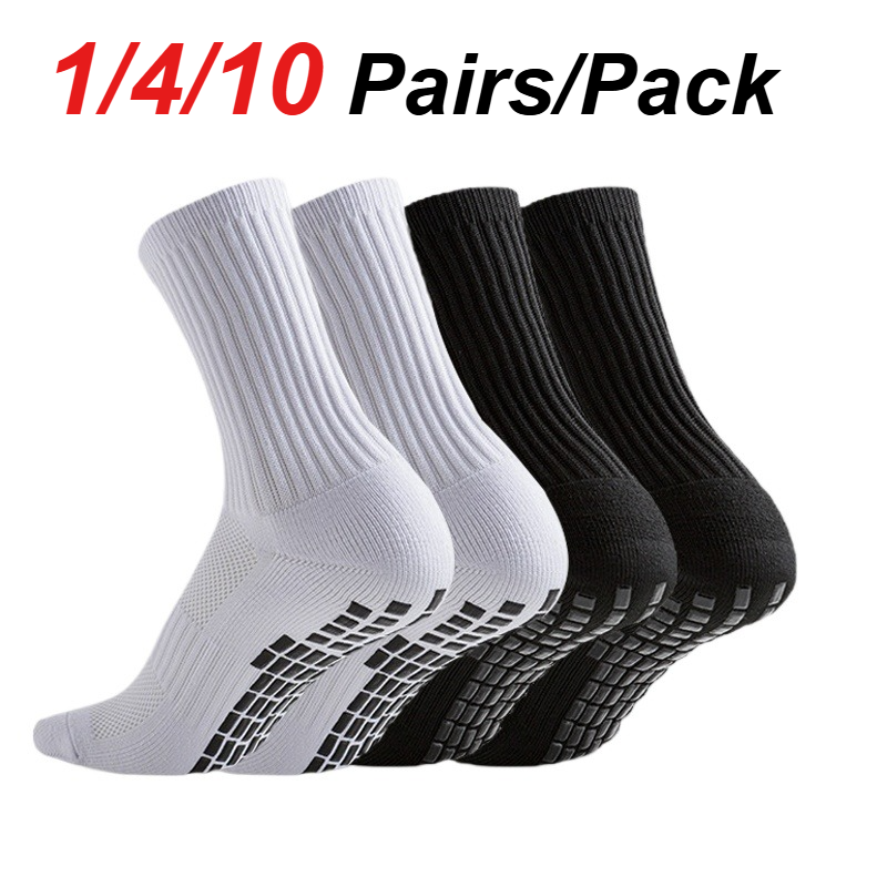 AliExpress 1/4/10 Pairs Neutral Anti Slip Football Socks Spring Summer Absorbing Sweat Breathable Basketball Running Leisure Sports Socks