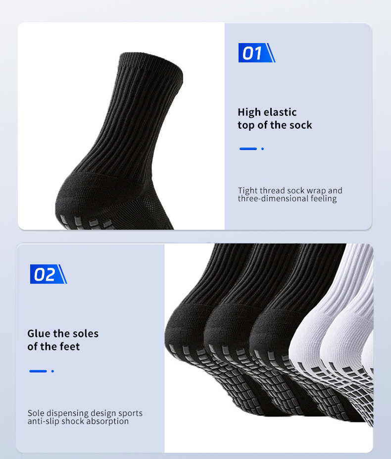 AliExpress 1/4/10 Pairs Neutral Anti Slip Football Socks Spring Summer Absorbing Sweat Breathable Basketball Running Leisure Sports Socks, view 3
