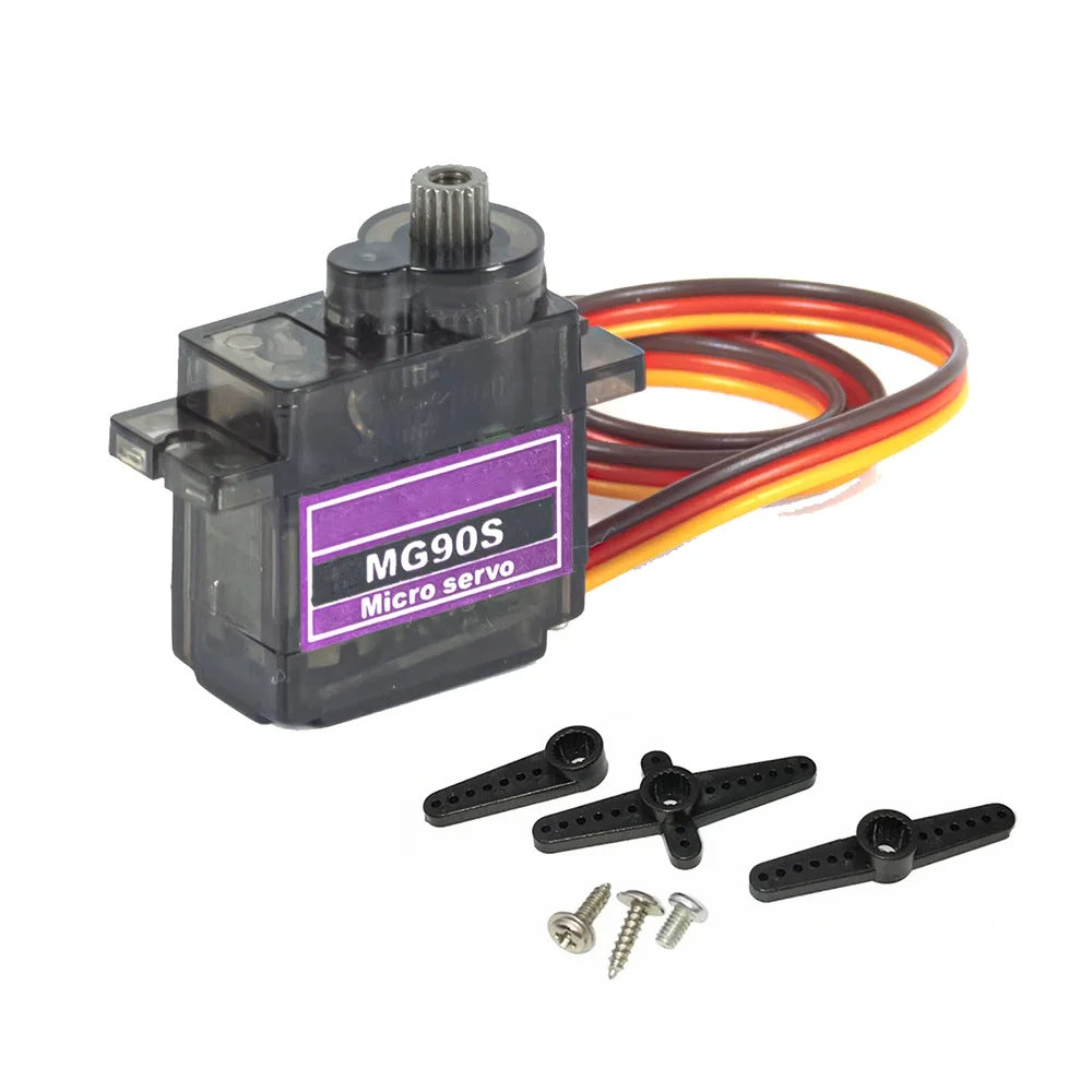 AliExpress 1/4/10Pcs MG90S Servo All Metal Gear 9g 180 360 SG90 Upgraded Version For Helicopter Plane Boat Car MG90 Trex 450 RC Robot, view 2