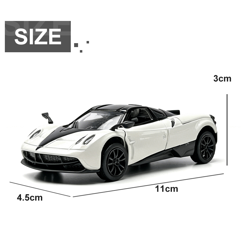 AliExpress 1:43 Alloy 3 Doors Open HUAYRA Die Cast Model Race Car Toy with Pullback Action Model Car for Collection and Ornament Gift, view 6