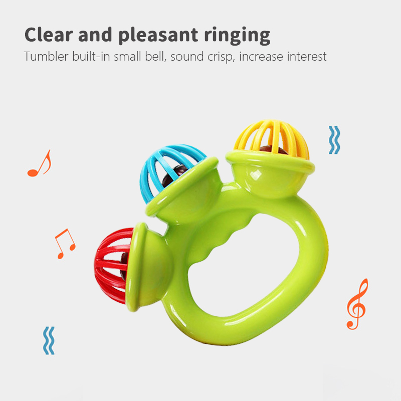 AliExpress 1-4PCS Baby Hand Rattle Ball Toy Newborn Grasping Hand Bell Sensory Toy Kids Safety Materials Toys for 0-24 Months Baby Children, view 2