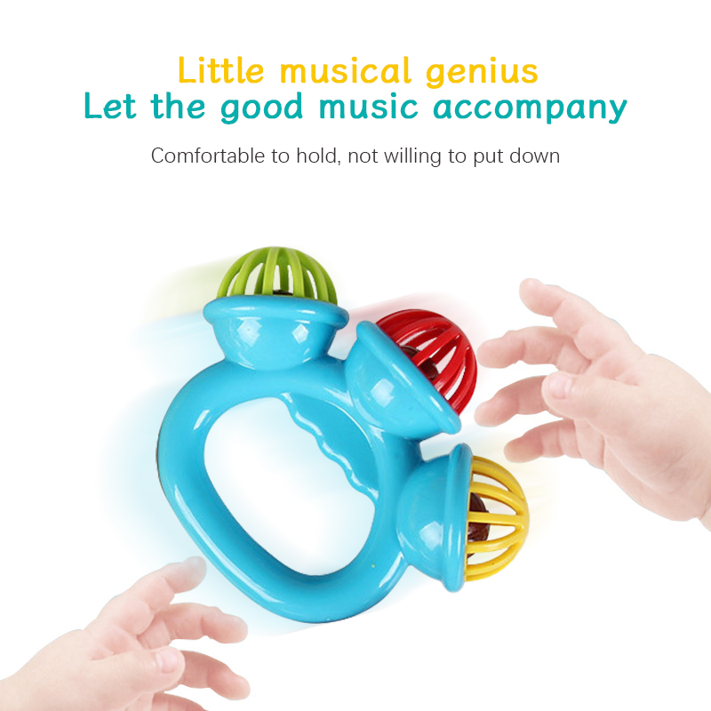 AliExpress 1-4PCS Baby Hand Rattle Ball Toy Newborn Grasping Hand Bell Sensory Toy Kids Safety Materials Toys for 0-24 Months Baby Children, view 3