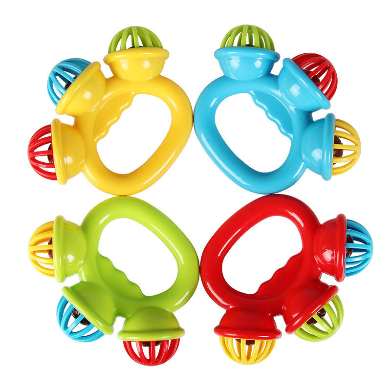 AliExpress 1-4PCS Baby Hand Rattle Ball Toy Newborn Grasping Hand Bell Sensory Toy Kids Safety Materials Toys for 0-24 Months Baby Children, view 6