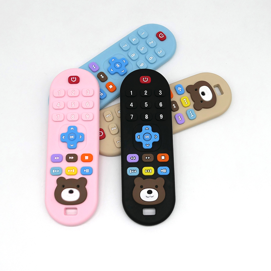 AliExpress 1/4pcs Children's teething remote control silicone material baby teething toys simulation remote control toys teething teether, view 3