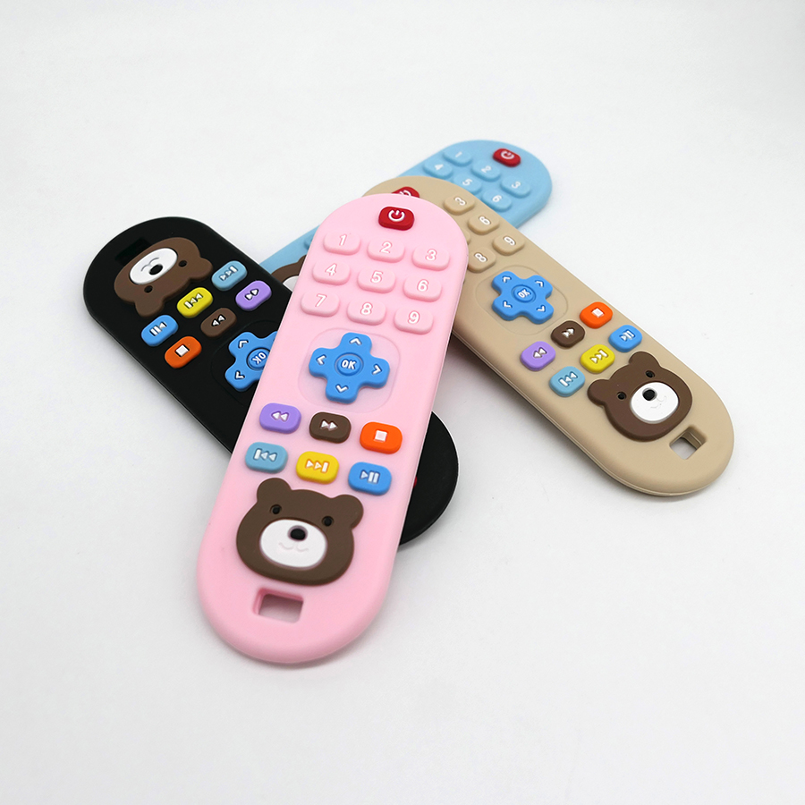 AliExpress 1/4pcs Children's teething remote control silicone material baby teething toys simulation remote control toys teething teether, view 2
