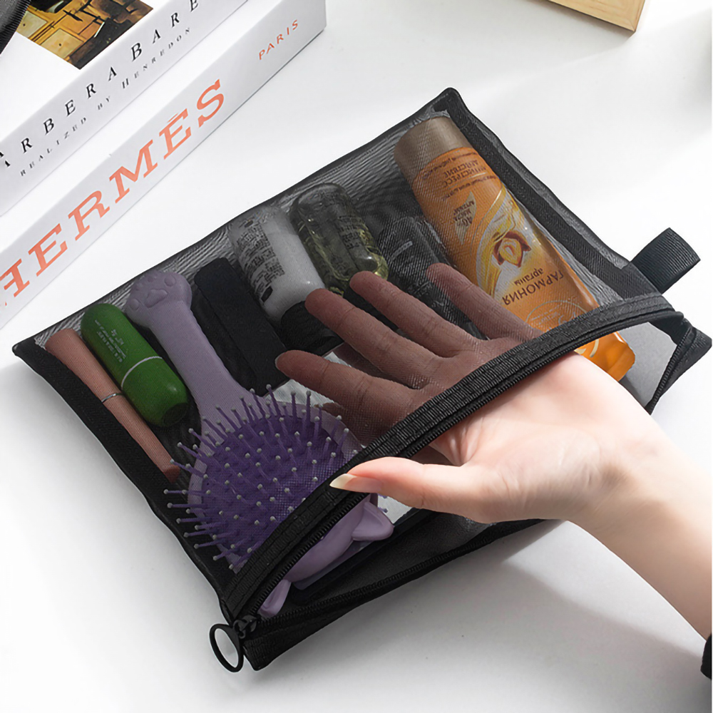 AliExpress Clear Mesh Cosmetic Bags for Travel (1 to 10 Pack)