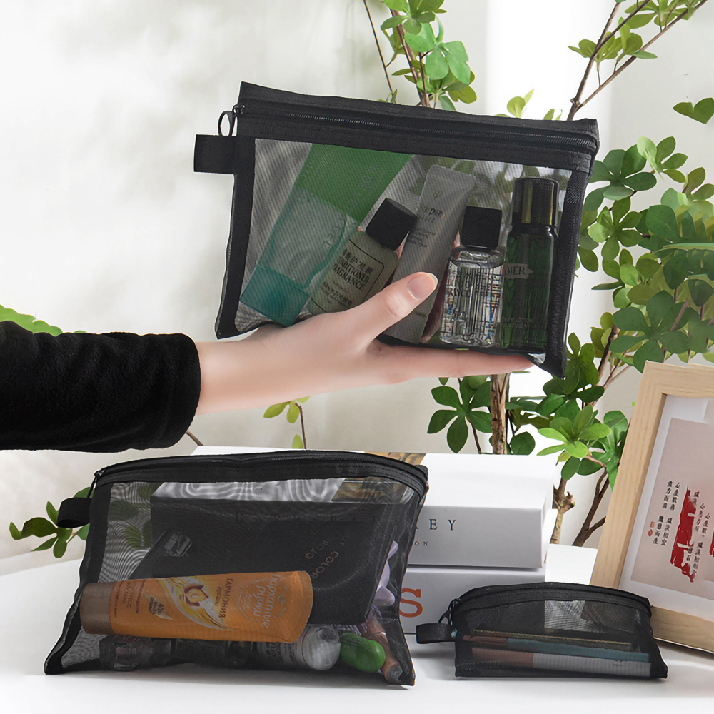 AliExpress Clear Mesh Cosmetic Bags for Travel (1 to 10 Pack), view 3