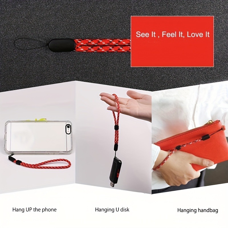 AliExpress 1/5/10pcs Phone Straps USB Key Short Lanyard Adjustable Hand Wrist Strap Phone Rope Audio Anti-lost Cord for iPhone 15 16 17 Pro, view 2