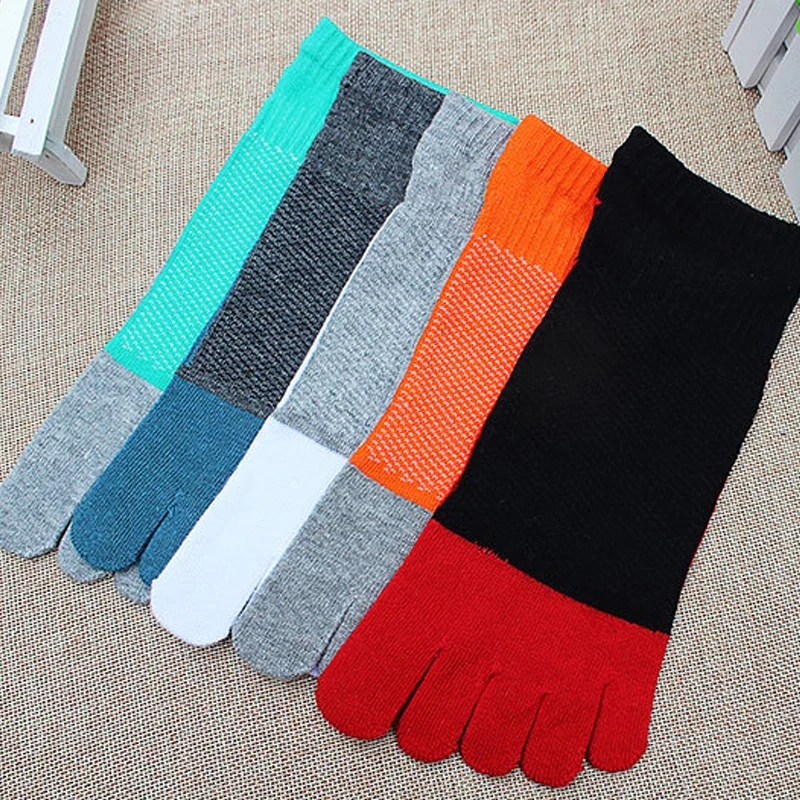 AliExpress 1/5 Pairs Summer Toe Ankle Socks Cotton Colorful Mesh Breathable Shallow Mouth Sweat-Absorbing Deodorant No Show 5 Finger Socks, view 2
