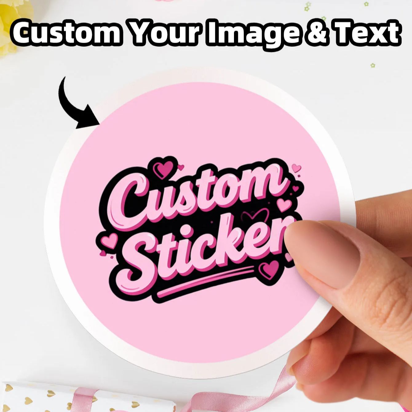 AliExpress 1/50/100pcs  Custom Round Waterproof Custom Stickers Personalizable with Logo Image Text for Any Occasion
