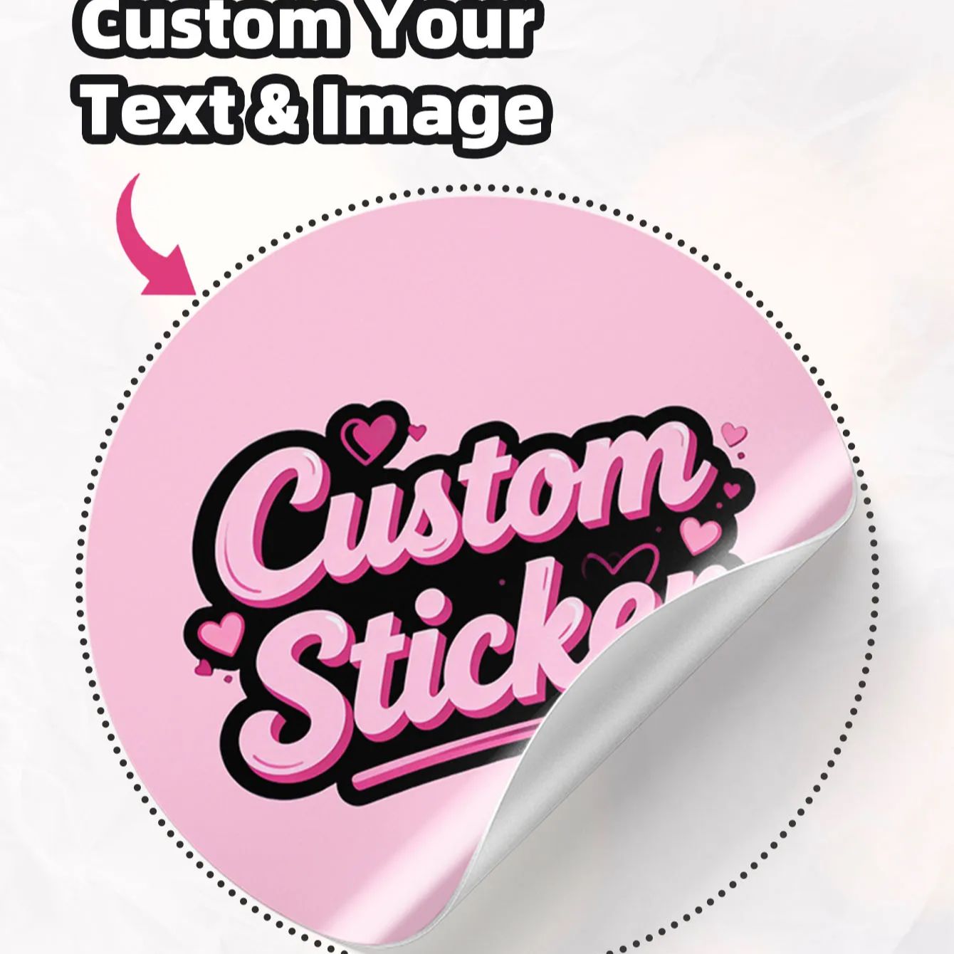 AliExpress 1/50/100pcs Custom Round Waterproof Custom Stickers Personalizable with Logo Image Text for Any Occasion, view 2