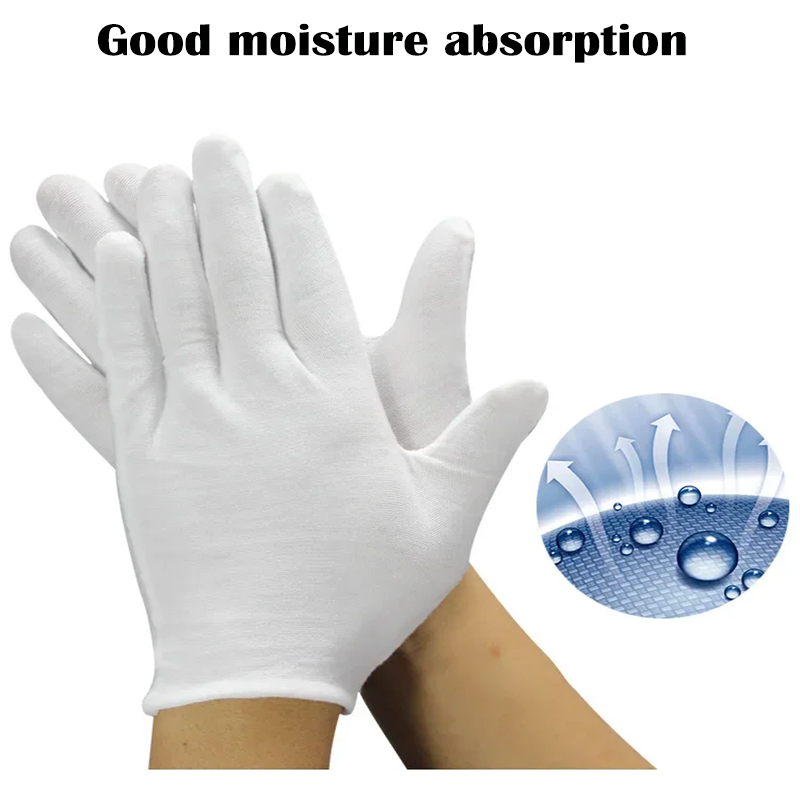 AliExpress Stretchable White Cotton Inspection Gloves, view 2