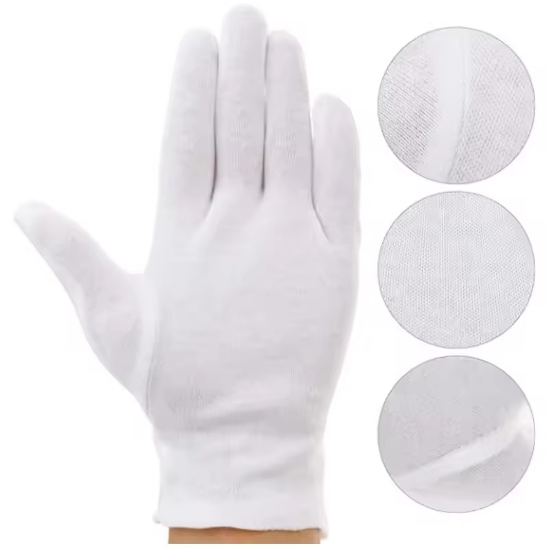 AliExpress Stretchable White Cotton Inspection Gloves, view 5