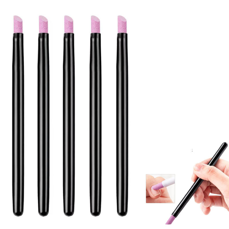 AliExpress 1/5PC Nails Art Quartz Grinding Pen Nail Cuticle scissors Dead Skin Remover UV Gel Polish Manicure Stick Files Accessories Tools, view 2